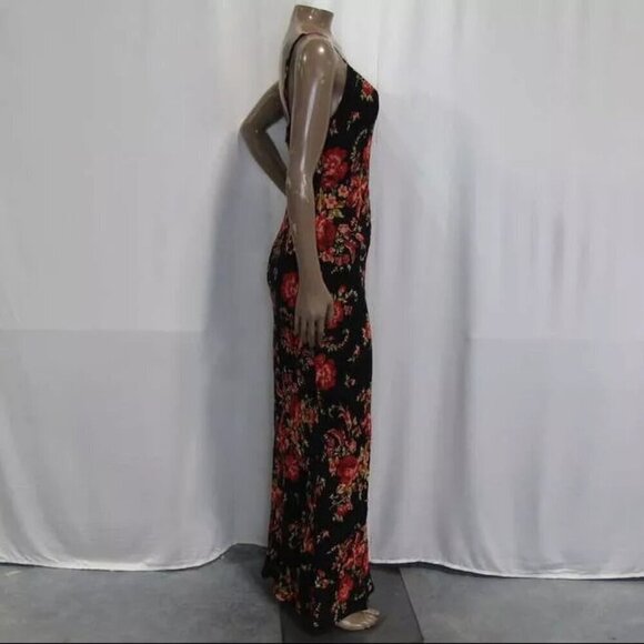 NEW REFORMATION Women's Parma Maxi Dress Admire Black/Red - Picture 11 of 14